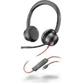 HP Poly Blackwire 8225 USB-C Stereo-Headset + USB-C/A-Adapter, Kabelgebunden, Büro/Callcenter, 187 g, Kopfhörer, Schwarz