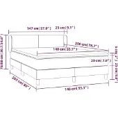 vidaXL Boxspringbett Matratze Cappuccino-Braun 140x200cm Kunstleder