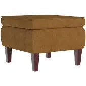 vidaXL Hocker mit Holzbeinen Braun Samt
