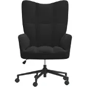 The Living Store Relaxsessel Schwarz Samt