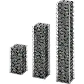 vidaXL Gabionen-Set 3-tlg. Verzinkter Draht