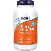 NOW,NOW Foods,NOW,NOW Foods , Ultra Omega 3-D, Omega-3 Fish Oil + Vitamin D-3 180 St Pulver