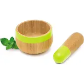 Pebbly Mörser mit Stampfer Grün