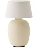 Audo Copenhagen TORSO Portable Akku-Tischleuchte, sandfarben, 20 cm - Audo , Torso, dimmbar, Beige, für Wohnzimmer, Keramik, Design