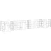 vidaXL H-förmiger Gabionen-Pflanzkorb Stahldraht 260x40x40 cm