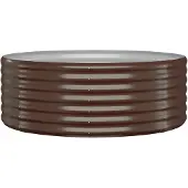 vidaXL Hochbeet Verzinkter Stahl 100x100x36 cm Braun