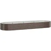 vidaXL Hochbeet Verzinkter Stahl 322x100x36 cm Braun