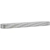 vidaXL Hochbeet Verzinkter Stahl 544x100x36 cm Silbern