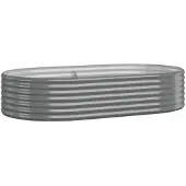 vidaXL Hochbeet Verzinkter Stahl 175x100x36 cm Grau