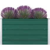 vidaXL Hochbeet 100 x 100 x 45 cm Verzinkter Stahl Grün