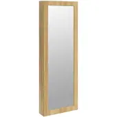 vidaXL Spiegel-Schmuckschrank mit LED-Beleuchtung Wandmontage