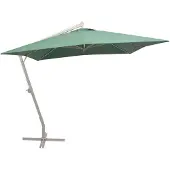 vidaXL Ampelschirm 300x300 cm Grün Aluminium-Mast
