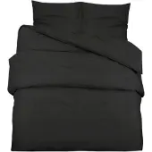 vidaXL Bettwäsche-Set Schwarz 200x220 cm Leichte Mikrofaser