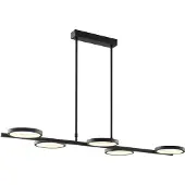 QAZQA Moderne Hängelampe schwarz inkl. LED 3-stufig dimmbar 5-flammig - Vivé