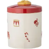 Bloomingville Blooming Ville Yule Glas Mit Deckel | Rot | Steinzeug | 82058343