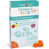 Norsan Omega-3 Fisk Jelly Beans für Kinder IMMUNITY Erdbeere Zitrone 45 Jelly Beans