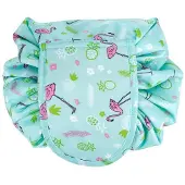 Intirilife Kosmetiktasche in GRÜN ROSA FLAMINGO