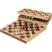 Philos Spiel "Schach mit Schachkassette", braun (bunt), Spiele, Kinder, Spiel, Made in Germany