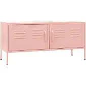 vidaXL TV-Schrank Rosa 105x35x50 cm Stahl