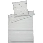 Elegante Halbleinen Bettwäsche Balance greige 200x200 cm + 2x80x80 cm