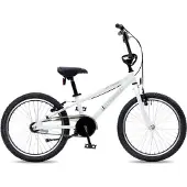 Tornado BMX-Fahrrad 20 Zoll Weiß mit Bremsnabe, vorderer Handbremse und groben Reifen