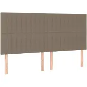 vidaXL Kopfteil Taupe 160x5x118/128 cm Stoff