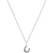 s.Oliver Halsschmuck für Mädchen, 925 Sterling Silber Zirkonia Hufeisen