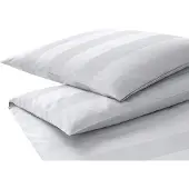 Elegante Mako-Satin-Bettwäsche-Garnitur En Bloc Farbe Weiss Größe 135x200+40x80cm