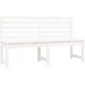 vidaXL Gartenbank Weiß 157,5 cm Massivholz Kiefer