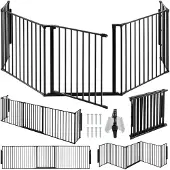 TecTake - Kaminzaun Sicherheitszaun - Agni - 5 Elemente - stabil und sicher - 403569
