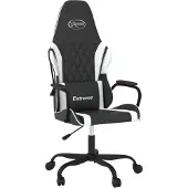 vidaXL Gaming-Stuhl Schwarz und Weiß Kunstleder