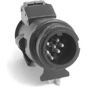 All Ride Adapter Anhänger 13 auf 7 Polig - 12V Leistung - Geeignet für Anhänger, Wohnwagen und Fahrradträger - Kunststoff - Schwarz