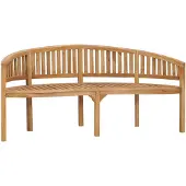 vidaXL Bananenbank 180 cm Massivholz Teak