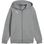 Puma Kapuzensweatjacke "TEAMGOAL CASUALS HOODED JACKET JR" mit Kapuze, für Fußball, mit Reißverschluss, Regular Fit
