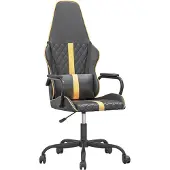 vidaXL Gaming-Stuhl Schwarz und Golden Kunstleder