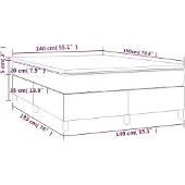vidaXL Boxspringbett mit Matratze Creme 140x190 cm Kunstleder