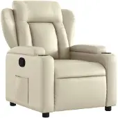 vidaXL Relaxsessel Creme Kunstleder