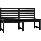 vidaXL Gartenbank Schwarz 157,5 cm Massivholz Kiefer