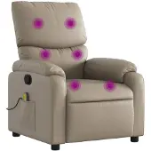 vidaXL Massagesessel Cappuccino-Braun Kunstleder