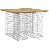 vidaXL Gartentisch aus Gabionen 100x102x72 cm Kiefernholz Imprägniert