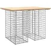 vidaXL Gartentisch aus Gabionen 100x70x72 cm Massivholz Kiefer