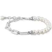 Thomas Sabo Armband Glieder und Perlen Silber