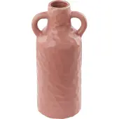 Beliani Blumenvase Porzellan rosa 24 cm DRAMA