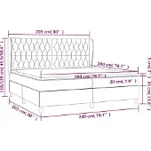 vidaXL Boxspringbett mit Matratze Dunkelbraun 200x200 cm Stoff