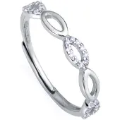 Viceroy Elegant silver ring with zirconia Clasica 13160A013 - Circuit: 55 mm