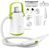 Costway Dampfreiniger Portable Handgerät 3 Bar, Handdampfreiniger mit 300ml Wassertank, 116cm Schlauch, 3m Kabel & 10 Zubehör Set, Grün
