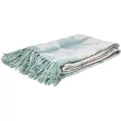 Rice - Cotton Quilt Tie & Dye Throw 150x125 cm Green