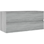 vidaXL Waschbeckenunterschrank Grau Sonoma 100x38,5x45cm Holzwerkstoff