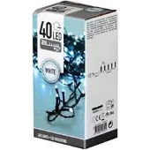 PerfectLED LED-Lichterkette, 40 LEDs, kaltweiß, 230 V, grün, Innen/Außen, 6 m
