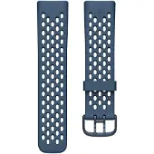 Fitbit Charge 5 Silikonarmband mit Löchern Blau L Uhrenarmband